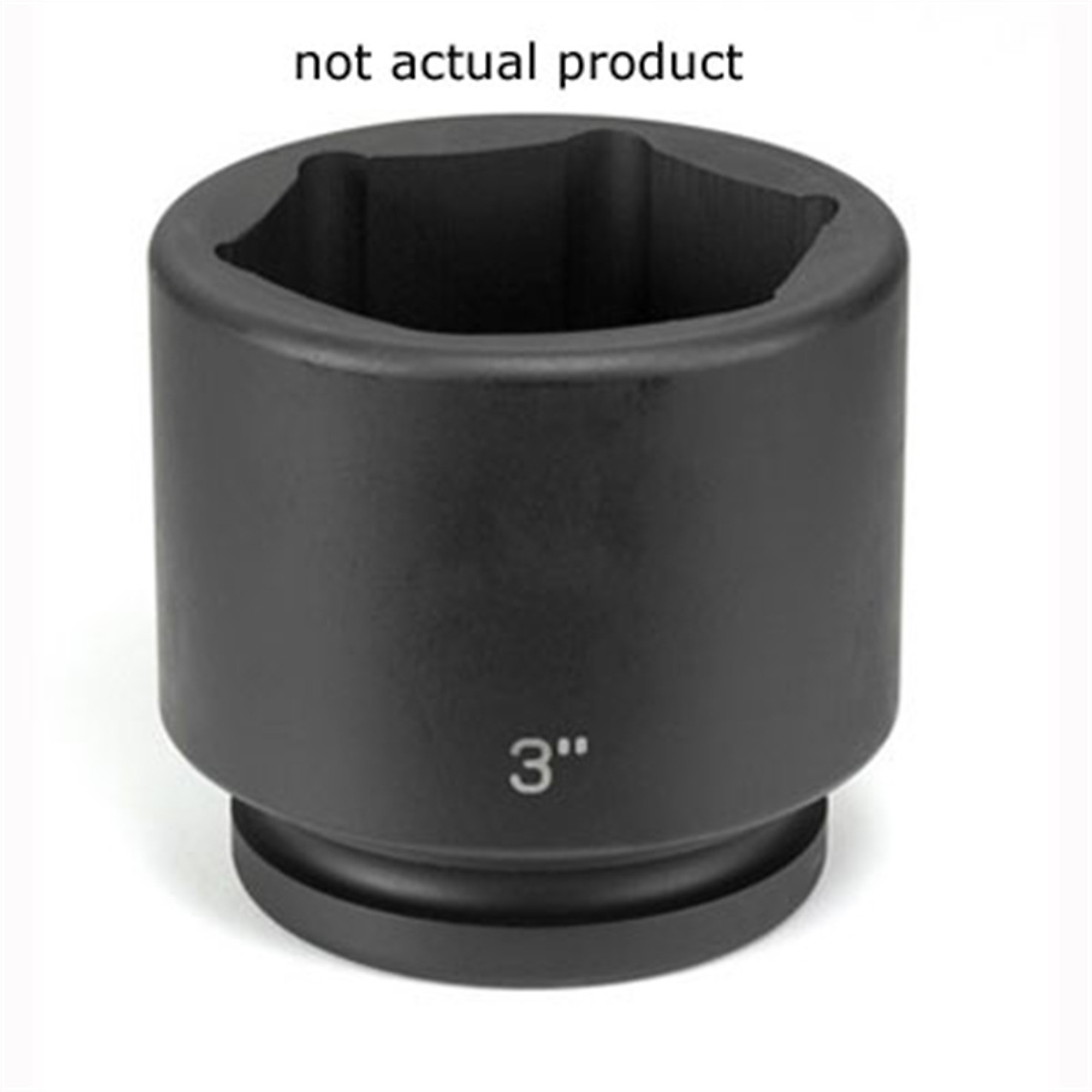 Grey Pneumatic Impact Socket — 1 3/8in. Drive, 6-Point, Black, Model# GRE4044R